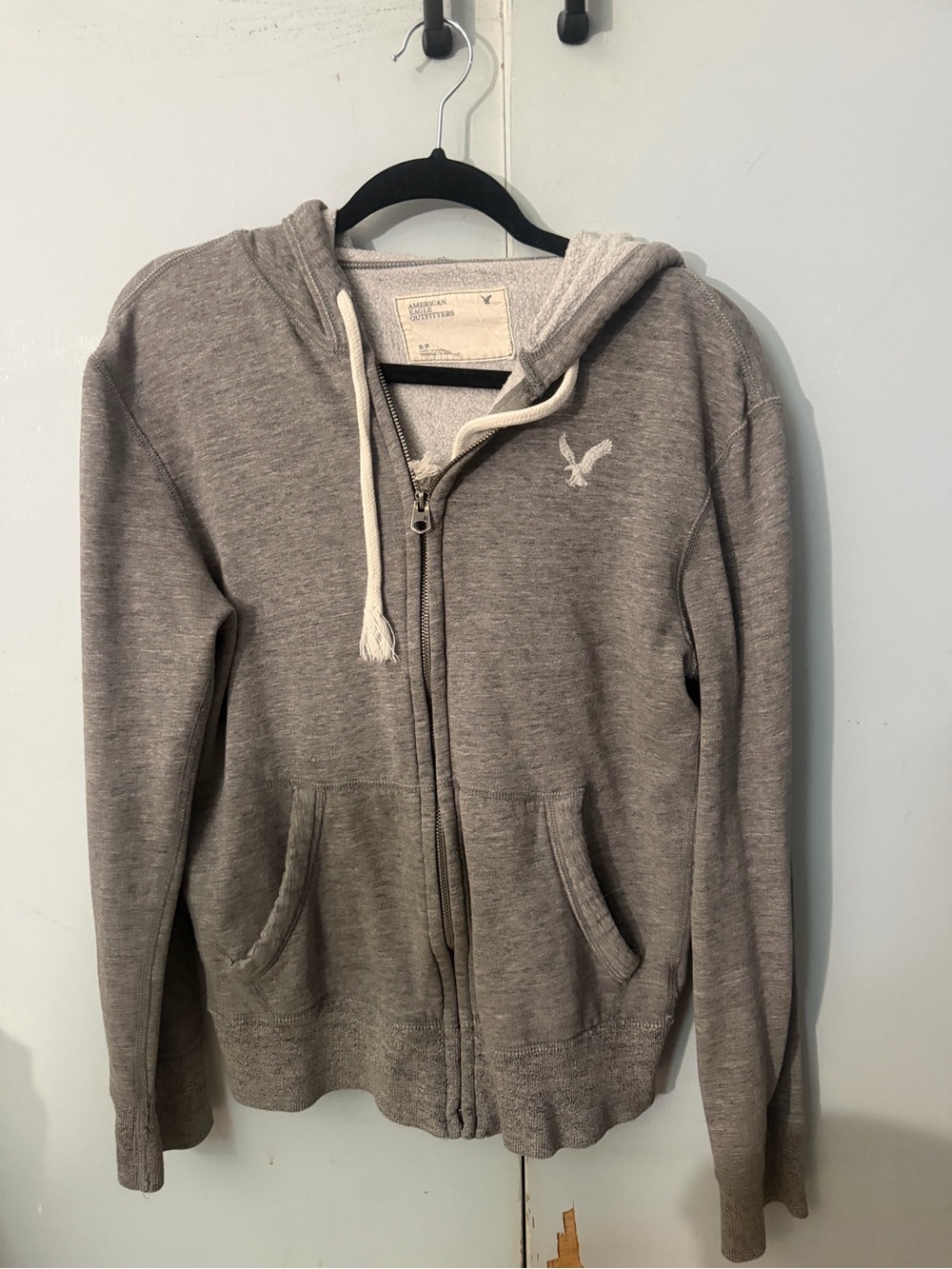 American Eagle Men’s 2009 Y2K Gray Full Zip Hoodie Size S
